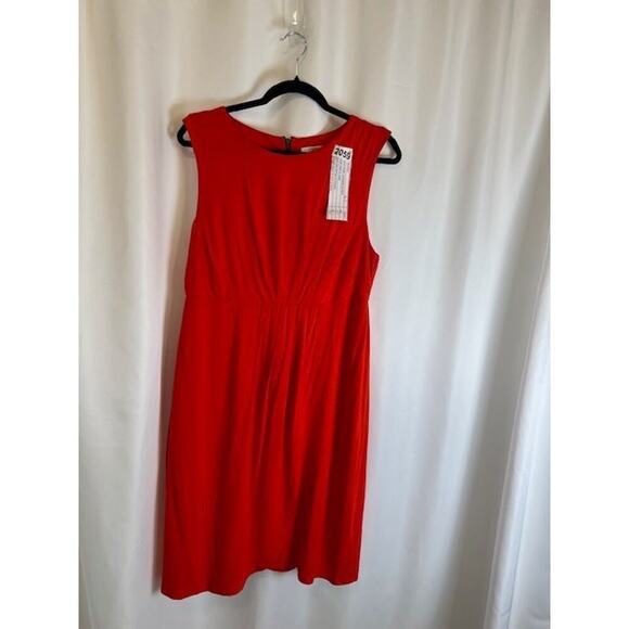 Cato Dress Large Zipper Round Neck Sleeveless Solid Red - Picture 1 of 6